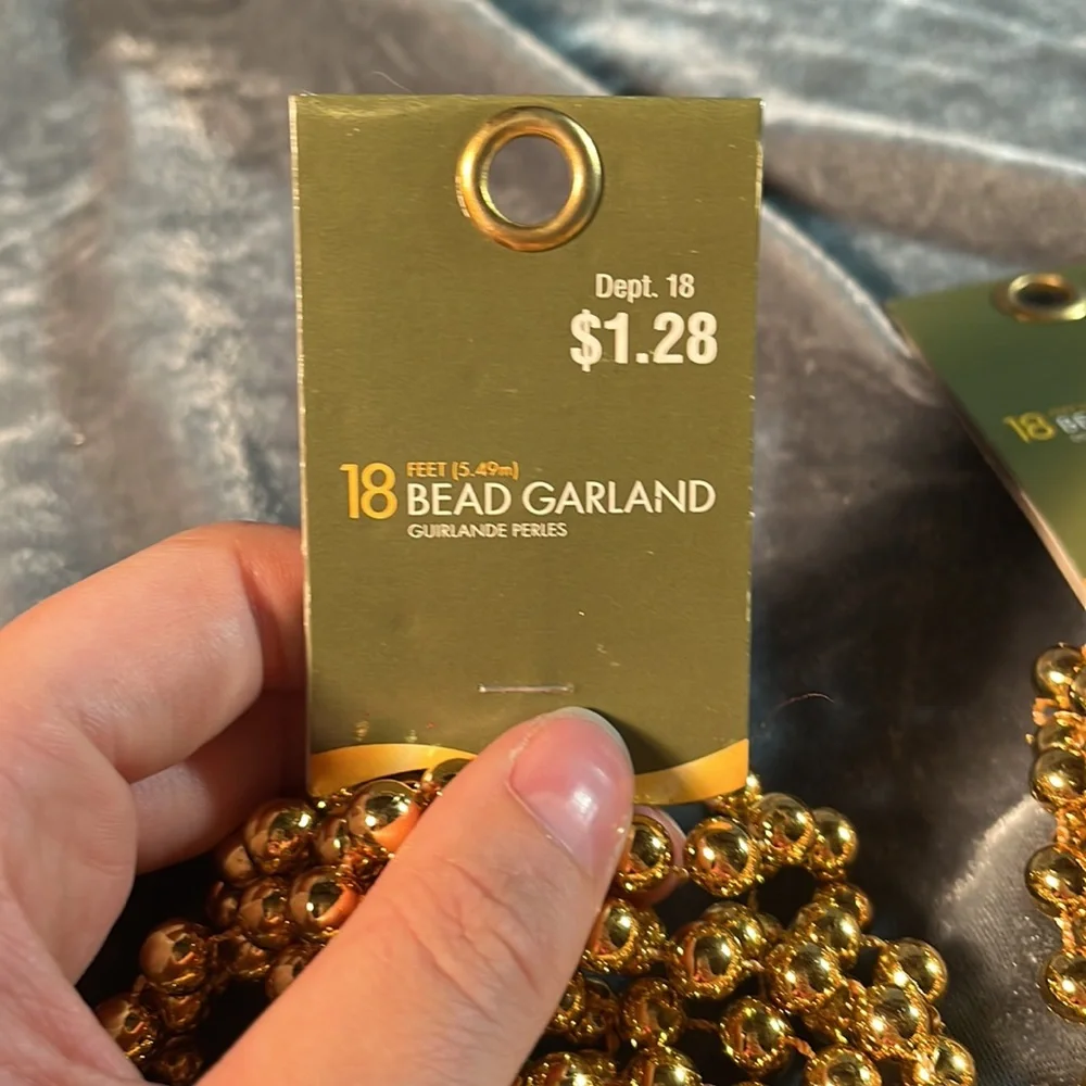 Set/2 Gold Bead Garlands